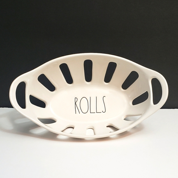 Rae Dunn ROLLS ceramic basket